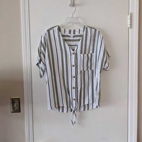 Time and Tru Tops - Striped button down shirt